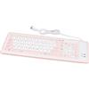 Elprico Tastiera Silenziosa Cablata in Silicone Pieghevole, Tastiera Avvolgibile USB Portatile Leggera in Gomma Morbida da 103 Tasti per Computer Portatile, PC, Viaggi, Ufficio, Casa