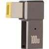 ASHATA Adattatore da Tipo C Femmina a Punta Sottile, 100 W 5A USB C da Ingresso Femmina a Convertitore Cavo di Ricarica Power PD Rettangolare con Punta Sottile per Laptop