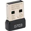 VBESTLIFE Ricevitore USB, per G703 per LIGHTSPEED, Ricevitore Adattatore per Mouse Portatile Wireless Plug and Play da 2,4 GHz Durevole
