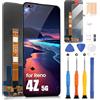 ARSSLY Schermo LCD per Oppo Reno4 Z 5G/Reno4Z 5G CPH2065 6.57 Display Digitizer Touch Screen Sostituzione Assembly con Strumenti