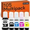Supply Guy Inchiostro compatibili con Epson 105 106 per EcoTank ET-7700 ET-7750 L7160 L7180 (5 Flaconi di Inchiostro da 1x127ml, 4x70ml)