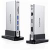 LENTION Docking Station USB C HDMI 4K, VGA, Ethernet Gigabit, PD 100W, Lettore di Schede SD/TF, 3 USB 3.0, Aux, Adattatore per Nuovo MacBook Pro/Mac Air/Surface/Steam Deck, Driver Stable (D55)