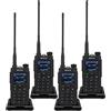 Retevis C62 Walkie Talkie Lungo Raggio, Doppia Banda Ham Radio Ricetrasmittenti, Walkie Talkie Ricaricabili, 2000mAh, per Fabbrica Industriale/Trasporto Logistico/Magazzino (Nero,4 Pezzo)