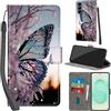 PHINIENLAND Cover per Samsung Galaxy S25 Plus Case PU Pelle Custodia [Kickstand] [Chiusura magnetica] [Slot per Schede], Portafoglio Flip Custodia per Samsung S25 Plus,Farfalla