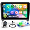 VECHTEL 4G+64G Autoradio Android 15 per Audi TT 2006-2014, 9'' In-Cell HD Schermo Tactile co Carplay Android Auto senza Fili, Stereo Auto Supporto GPS Wi-Fi USB Bluetooth Radio FM RDS Retrocamera