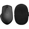 kwmobile Custodia Mouse Wireless per HP 280M Silent/Logitech M705 - Cover Mouse Wireless Gaming con Cerniera - Astuccio in Velluto a Coste e Neoprene - Nero