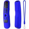 Hi Color Custodia in silicone compatibile con telecomando LG Magic AN-MR21GA MR22GA MR23GN, custodia in silicone per telecomando LG Smart TV con cordino (blu)