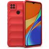 RankOne Custodia in Silicone Liquido Airbag per Redmi 10C / POCO C40 (6.71 Inches) - Rosso