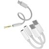 Kefiany Adattatore per cuffie USB C Aux (3 pezzi) da 3,5 mm a jack Typec cavo splitter DAC audio spina compatibile per Sumsung Galaxy Huawei Xiaomi Pixel Apple iPhone15 Pro Max Plus iPad 10, Air4/5, tp