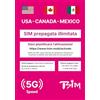 TSIM SIM Prepagata USA per 30 Giorni | Dati ad Alta Velocità Illimitati 4G/5G negli USA + 5 GB di Dati in Canada e Messico | Chiamate Locali Illimitate + Chiamate e Messaggi in Entrata Gratuiti.