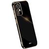 RankOne La Custodia del Telefono è Adatta per Xiaomi MI 12 Lite (6.55 Inches), Case per Cellulare in Silicone con Telaio Galvanico - Nero