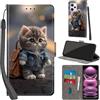 Haninsuze Cover per Xiaomi Redmi Note 12 Pro 5G/Poco X5 Pro 5G Custodia Cover Pelle Libro Portafoglio con Porta Carte Protezione Antiurto Cuoio Flip Case Custodia Cover per Redmi Note 12 Pro 5G, Gatto