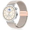 PaceBid 18mm Cinturino per Huawei Watch GT 6 41mm/Watch 5 42mm/GT 5 Pro 42mm/GT5/GT4, Intrecciato Nylon Magnetico Cinturini per Garmin Venu 4 41mm/Venu 3S/2S/Forerunner 265S/255S - Albicocca