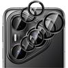 GIOPUEY 2 Pezzi Pellicola Fotocamera Compatibile con Huawei Pura 80 Ultra, [Protezione Completa][Doppia Protezione] Metallo + Vetro Temperato, Protezione Fotocamera - Black