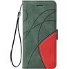 MAOGE Cover per Motorola Moto G62 5G, Ultra Sottile Custodia Premium Pelle Portafoglio Kickstand Slot per Schede [RFID Blocking] TPU Antiurto Flip Cover Libro - Verde