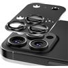 Diruite Pellicola Obiettivo Fotocamera per iPhone 14 Pro/15 Pro/16 Pro Lens Protector,Design Unico HD Vetro Temperato Antigraffi Protector Camara,Nero