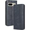RankOne Custodia A Portafoglio per Google Pixel 7A (6.1 Inches), Custodia Magnetica in Pelle Blu