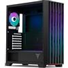 YEYIAN Phoenix Gamer PC Case | Mid Tower | ATX, M-ATX, ITX | Pannello Frontale Indirizzabile | Pannello Maglia di Ferro | 4 Ventole ARGB PWM | 3 Anteriori 1 Posteriore 120mm | CPU 170mm | GPU 400mm