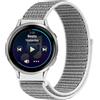 GIOPUEY Nylon Cinturini Compatibile con Garmin Venu 4 41mm, Traspirante Sport Loop Cinturino in Morbido Nylon Intrecciato, Donne Uomo - Grey