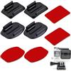 Cerioll Ensemble de 4 Pièces Incluant Supports 2 Plats et 2 Incurvés,Adesivi Casco Attacchi Supporti,Attacchi Adesivi Curvi,Supports Adhésifs pour Caméras d'action GoPro Hero 12/11/10/9/8/7/6/5/4/3