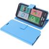 foto-kontor Custodia a libro compatibile con Brondi Amico Smartphone S+B Nero cover di colore celeste