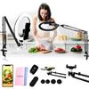 TAVADA Luce Ad Anello LED,Ring Light Professionale,Ring Light Telefono,Rings Lights Con Supporto per Telefono,Ringlight Professionale Dimmerabile per Telefonos Tiktok Trucco Fotografia Youtube Video