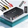POMME Adattatore Bluetooth, adattatore audio NFC Bluetooth 3 in 1 ricevitore trasmettitore Bluetooth 5.0, adattatore AUX/RCA USB Bluetooth da 3,5 mm per sistema musicale, adattatore Bluetooth per auto
