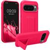 kwmobile 1x Custodia Compatibile con Google Pixel 10 / Pixel 10 PRO - Cover Supporto Dita - Back Case per Smartphone - Protezione Gommata Rosa Shocking