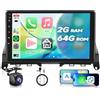 VECHTEL DAB+ Autoradio 2G+64G Android 15 per Mercedes Benz C Classe W204 S204 2006-2011, 9 IPS HD 2.5D Schermo Tactile co Carplay Android Auto senza Fili GPS Wi-Fi Bluetooth HiFi FM RDS Retrocamera