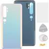 YHX-OU 6.47'' Copribatteria per Xiaomi Mi Note 10 Mi Note 10 PRO Vetro Posteriore, Copribatteria Ricambio per Xiaomi Mi Note 10 Mi Note 10 PRO + Strumento di Installazione (Bianco)