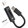 Kefiany Adattatore Aux USB C Sdoppiatore Cuffie Jack Audio Ricarica Cavo Splitter (2in1) per Apple iPhone Doppio Tipo C Caricatore Auricolari Compatibile per Samsung Adapter Headphone Presa Accessori tp-ZXHJ