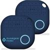 musegear® - Key Finder con App Bluetooth, Versione 2, con localizzazione GPS/accoppiamento, Colore Blu…