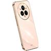 RankOne La Custodia del Telefono è Adatta per Realme 14 Pro+ 5G / Realme 14 ProPlus 5G (6.83 Inches), Case per Cellulare in Silicone con Telaio Galvanico - Rosa