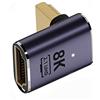 cablecc HDMI maschio a HDMI 2.1 femmina basso profilo verticale 90 gradi inclinato UHD adattatore di estensione supporta HDTV 8K 60hz