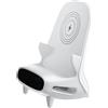Yusat - Caricatore wireless portatile, mini sedia, caricabatterie wireless per tutti i telefoni, stazione di ricarica wireless da 15 W, supporto con funzione altoparlante musicale