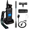 HYSHIKRA QUANSHENG TK-11 10W Walkie Talkie amatoriale 2500mAh Supporto Batter Ricezione Full-Band e trasmissione multi-banda NOAA (con auricolare a tubo trasparente)