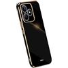 RankOne La Custodia del Telefono è Adatta per Realme C53 / Realme C51 / Realme Note 50 (6.74 Inches), Case per Cellulare in Silicone con Telaio Galvanico - Nero