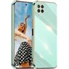 Kaywzo Cover per Huawei P40 Lite 4G,Custodia Ultra Sottile Morbido Placcatura TPU,Brillant Specchio Silicone Antiurto Protettivo Phone Case Cover,Verde