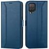 Verco Custodia a libro per Samsung Galaxy A12, 6,5 pollici, colore: blu