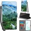PHINIENLAND Cover per Samsung Galaxy Note 10 Plus Case PU Pelle Custodia [Kickstand] [Chiusura magnetica] [Slot per Schede], Portafoglio Flip Custodia per Samsung Note 10 Plus,Foresta