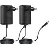 Security-01 Confezione da 2 adattatori da AC a DC 12 V 1,5 A, spina 5,5 mm x 2,1 mm, per fotocamera CCTV LED String Light