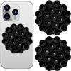GEEHUA 2 ventose in silicone per cellulare, supporto a ventosa per cellulare, supporto autoadesivo, antiscivolo, a specchio, colore nero