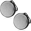 Yolev 2 Pezzi Scatola per Cuffie Custodia per Mini Cuffie Custodia per Auricolari Portatile Disco Rigido Scatola di Protezione per Dispositivi Elettronici da Viaggio in EVA (2 × Rotonda)
