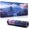 Yimomoyi Tappetino per mouse da gioco 800 x 300 mm - Mousepad XXL - tappetino antiscivolo per mouse di grandi dimensioni - migliora la precisione e la velocità - luce di luna