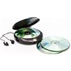 GPO Lettore CD Personale - Memoria Programmabile fino a 20 Tracce, Display LCD, Protezione Anti-Shock, Auricolari Inclusi - Nero