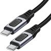 Chenyang Cavo dati da USB-C tipo C maschio a USB-C maschio, versione USB 2.0, supporto E-Marker PD 100 W per laptop e telefono, 1,5 m