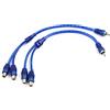 A ABSOPRO Maschio a 2 Femmina RCA Auto Amplificatore Splitter Adattatore Cavo (Set 2)