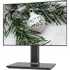 Hemuduplus Supporto TV da Tavolo, Staffa TV da 27 a 60 Pollici, 9 Livelli Regolabili in Altezza, Piedistallo TV Regge Fino a 40 kg, Staffa TV Max Vesa 400X400mm