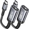JSAUX Adattatore da USB C a HDMI 4K 2 Pacchi, Adattatore da USB Tipo C/Thunderbolt3 a HDMI Compatibile con MacBook Pro/Air, Dell XPS 15, Samsung Galaxy S23/S10/S9, Huawei P40, Surface Pro 8-Grigio