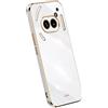 RankOne La Custodia del Telefono è Adatta per NothingPhone (2A) / NothingPhone (2A) Plus (6.7 Inches), Case per Cellulare in Silicone con Telaio Galvanico - Bianco